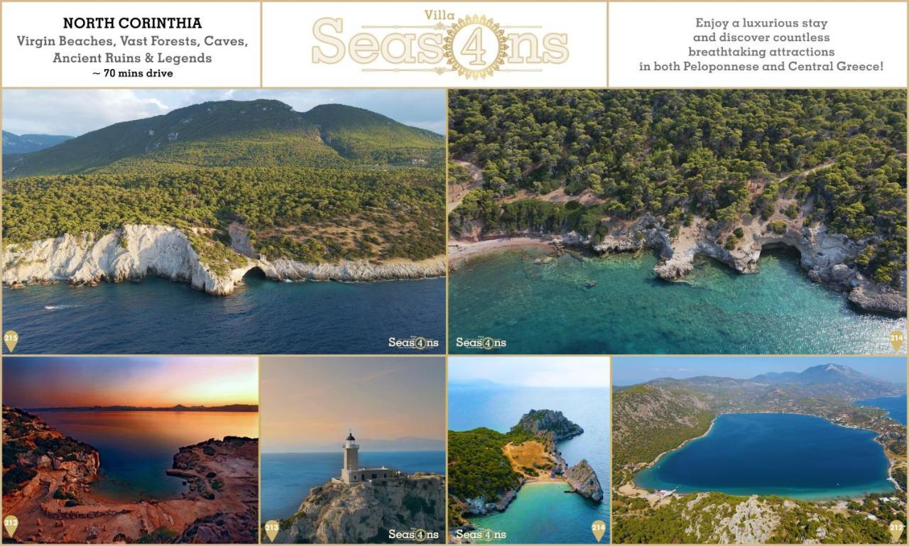 Four Seasons Relaxing Villa Акрата Экстерьер фото